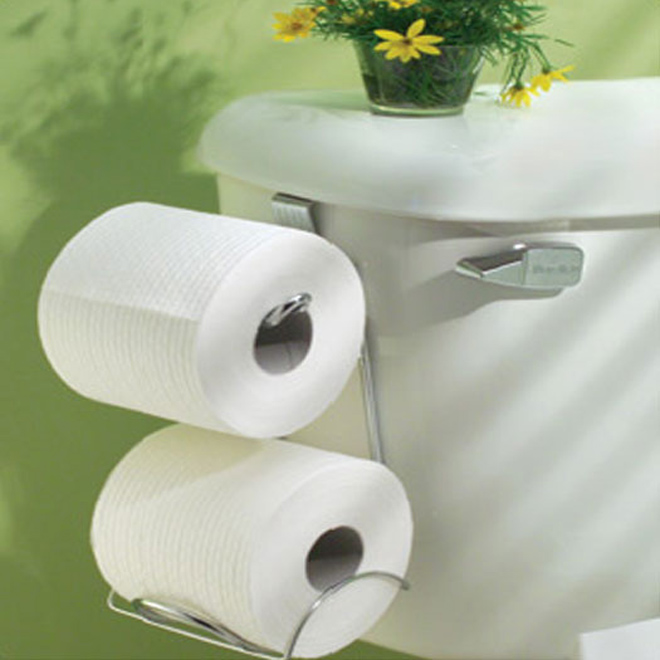 Interdesign Toilet Paper Holder - Steel - Chrome - Over-The-Tank