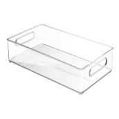 iDesign Fridge Binz Clear Refrigerator and Freezer Storage Bin 4 x 8 x 14.5-in