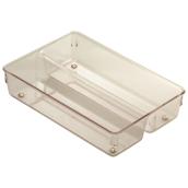 Organisateur double pour tiroir, 9" x 6" x 2", transparent