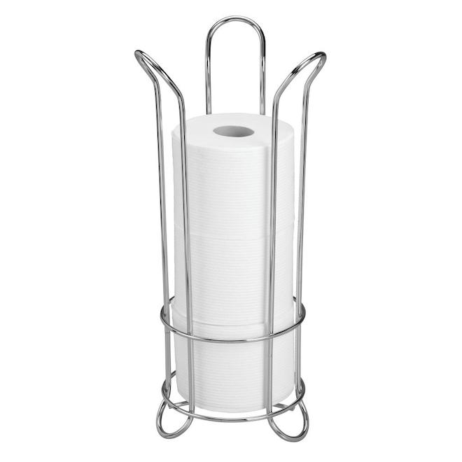 InterDesign Tulip Toilet Paper Holder - Metal - Chrome - Freestanding