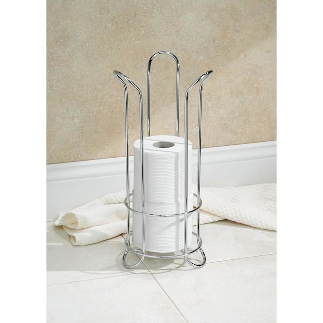 InterDesign Tulip Toilet Paper Holder - Metal - Chrome - Freestanding