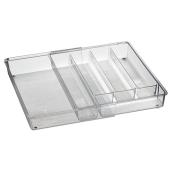 Organisateur extensible pour ustensiles, plastique, clair