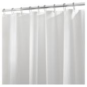 InterDesign Solid White Shower Curtain Liner - 100% Gauge 3 PEVA - Mildew-Resistant - 72-in L x 72-in W