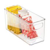 iDesign Linus Refrigerator and Freezer Clear Storage Bin of 4 x 5 x 10-in