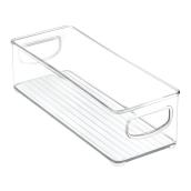 iDesign Kitchen Binz Refrigerator and Freezer Clear Storage Bin of 3 x 4 x 10-in