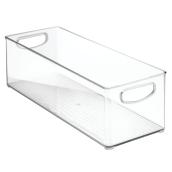 iDesign Kitchen Binz Refrigerator and Freezer Clear Storage Bin of 5 x 6 x 16-in