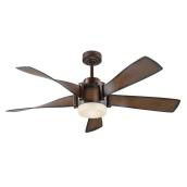 Kichler 52-in Brushed Bronze LED Lighting Remote-Controlled Ceiling Fan - 5-Blade