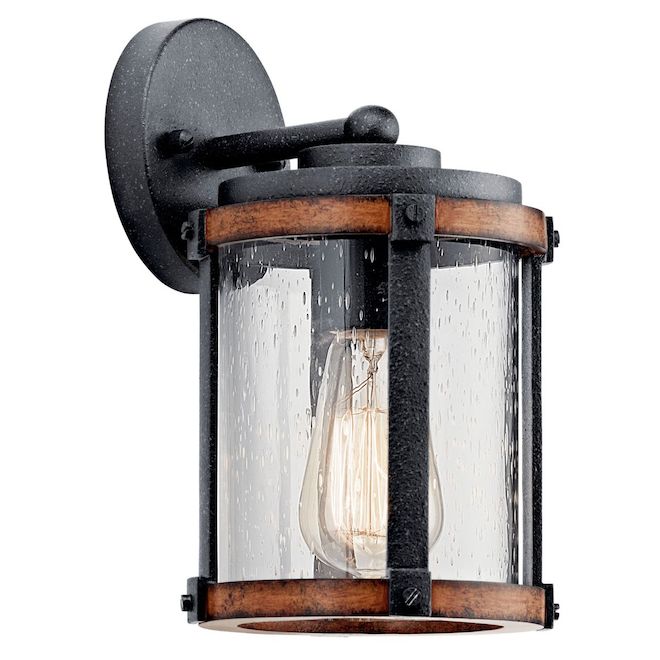 Kichler Barrington 10-in 1-Light Black Outdoor Wall Sconce