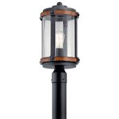 Kichler Barrington 17.8-in x 9-in 1-Light Black Outdoor Post Light