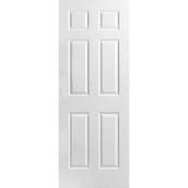 Porte à 6 panneaux de Masonite, apprêtée blanc, texturée, 34 po x 78 po, blanc