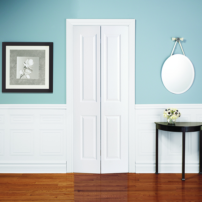 24-in x 80-in 2-Panel Smooth Primed Bifold Interior Door