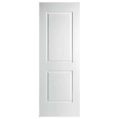 Metrie 2-Panel Slab Door - Primed Hardboard - Cambridge Collection - 24-in x 80-in x 1 3/8-in - White