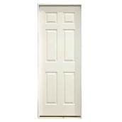 Porte à 6 panneaux prémontée de Metrie, ouverture à gauche, 28 po x 80 po x 1 3/8 po