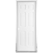 Metrie Prehung Interior Door - Traditional 6-Panel Hollow Core - Right-Hand Swing - 30-in W x 80-in H