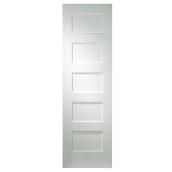 Metrie Interior Door - 5-Panel - Solid Core - Primed White - Smooth Texture