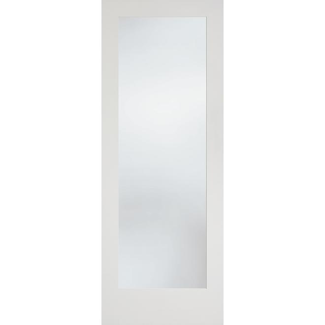 Metrie 32 po x 80 po Porte à dalle intérieure pleine lumière transparente