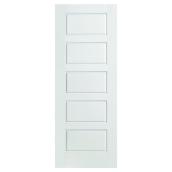 Metrie Riverside 24-in x 80-in x 1 3/8-in White Primed MDF 5-Lite Insert Interior Door
