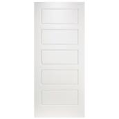Metrie Riverside 30-in x 80-in x 1 3/8-in White Primed MDF 5-Lite Insert Interior Door