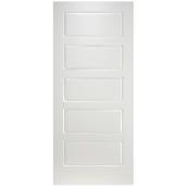 Metrie Riverside 28-in x 80-in x 1 3/8-in White Primed MDF 5-Lite Insert Interior Door