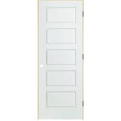 Metrie Riverside Interior Door - Prehung - Primed White - 5-Panel