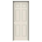 Metrie Interior Door - 6-Panel - Pre-Hung - Hollow Core - Primed - Hardboard - 32-in W x 80-in L x 1 3/8-in D