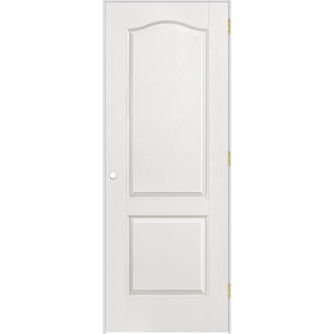 Metrie 2-Panel Prehung Door - 32-in W x 80-in H - Primed Hardboard - Hollow Core