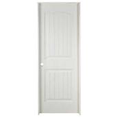 Porte prémontée Cheyenne Metrie, 2 panneaux, haut cambré, panneau dur apprêté, âme creuse, 32 po x 80 po, droite