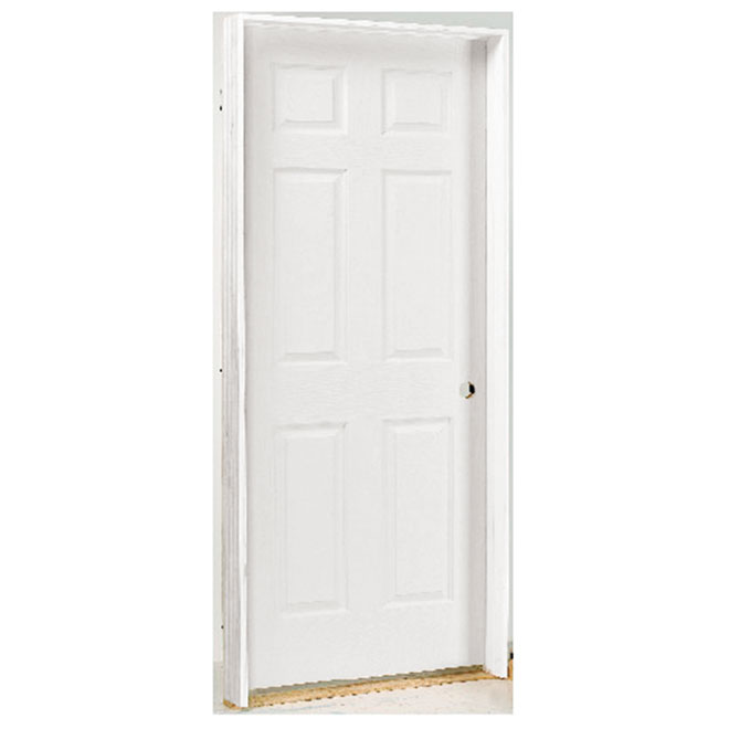 METRIE PreHung 6Panels Door Left Double Rabbeted Jamb Primed