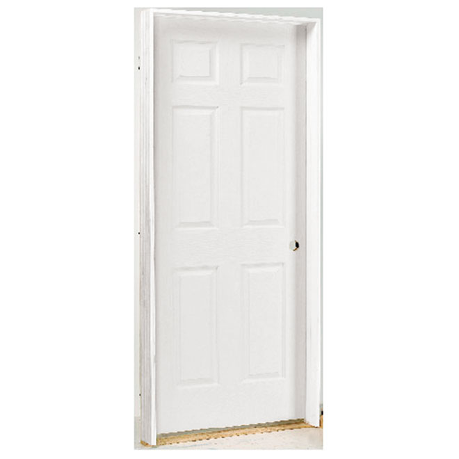 Metrie Pre-Hung 6-Panel Door - Right-Hand Swing - Classic Style - 32-in x 80-in x 1 3/8-in