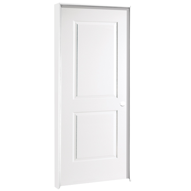32-in x 80-in 2-Panel Smooth Right-Hand Primed Pre-Hung Interior Door