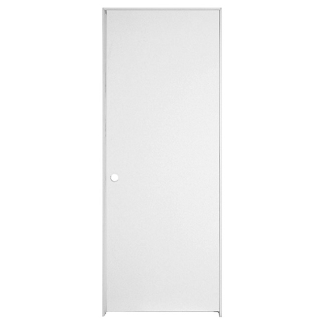 Metrie PreHung Plain Door Primed Smooth Surface Hardboard Door Left
