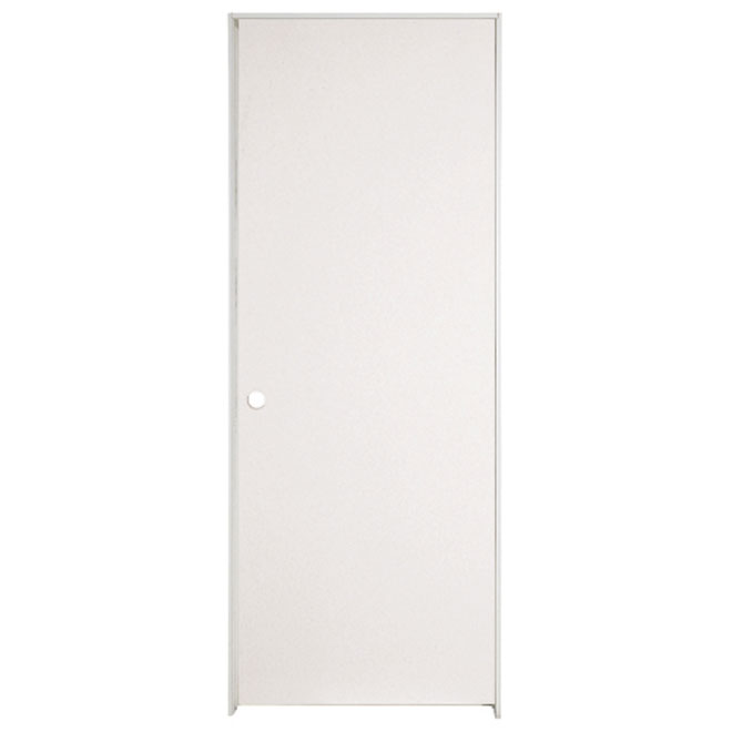 24-in x 80-in Hardboard Right-Hand Primed Pre-Hung Interior Door
