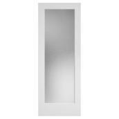 Metrie French Door - 1-Lite Square Top - Translucent Glass - Primed MDF