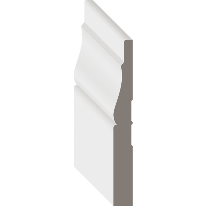 Metrie Baseboard in Primed MDF 3 1/4-in x 14-ft x 3/8-in