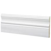 Metrie MDF Baseboard Moulding - Primed - White - Modern Style