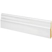 Metrie Baseboard Moulding - 9/16-in x 5 1/2-in - Sold by Linear Foot - MDF - Primed - Interior