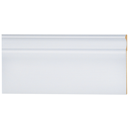 Metrie Baseboard Moulding - 7/16-in x 7 1/4-in x 8-ft - MDF - Primed - Interior