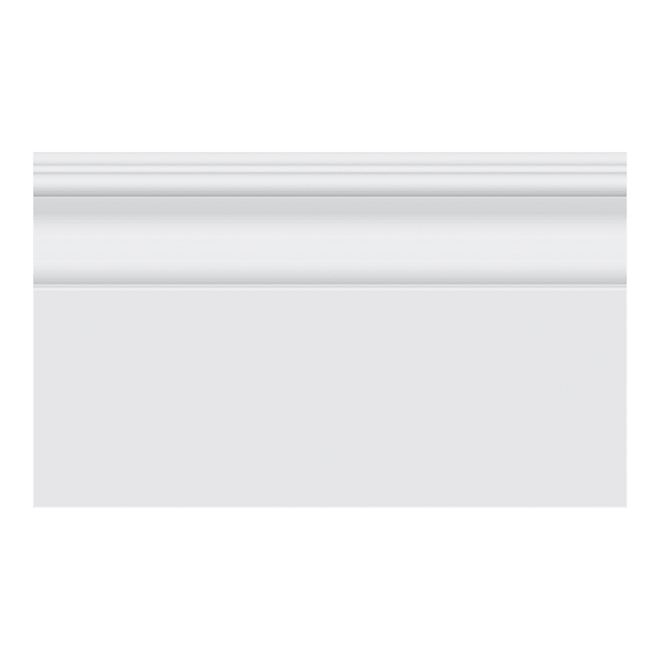 Metrie Primed MDF Baseboard - 1/2-in x 5 1/4-in x 8-ft