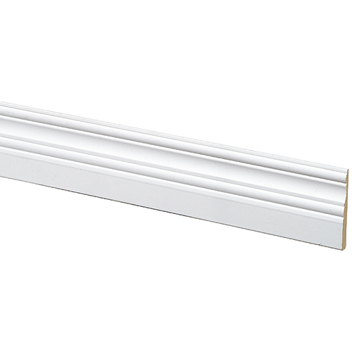 Metrie MDF Baseboard Moulding - Primed - White  - 3/8-in T x 3 1/4-in W