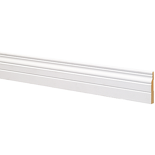 Metrie Baseboard Moulding - Primed White - MDF - 1/2-in T x 3 1/4-in W