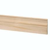 Metrie Baseboard Moulding - 3/8-in x 3 1/4-in - Natural Pine - Interior