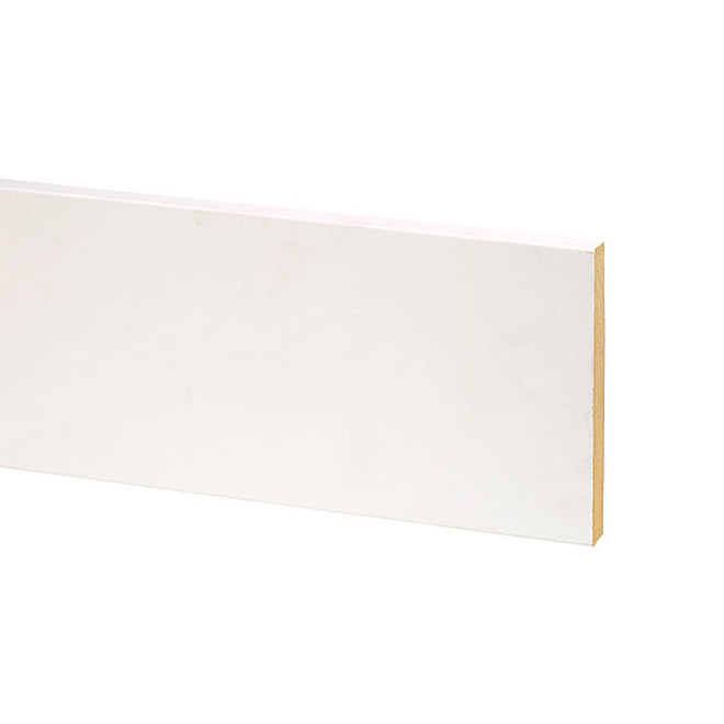 Metrie Moulding - MDF - Flat Stock - White - 8-ft L x 4 1/2-in W x 9/16-in T