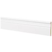 Metrie Finger-Jointed Baseboard - Made With MDF - Interior Use - Primed Finish
