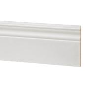 Plinthe en MDF Metrie, intérieure, apprêt blanc, 3/8 po p. x 5 1/2 po l. x 8 pi L.