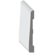 Metrie Bevelled Baseboard Moulding - PVC - White - 8-ft L x 3 1/8-in W x 5/16-in T
