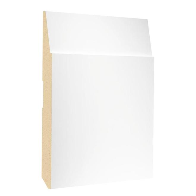 5/8 x 7-1/4 x 8-ft Primed MDF Step Bevel Baseboard Moulding