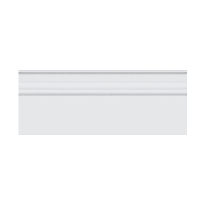 Metrie Baseboard Moulding - Primed Finish - White - MDF