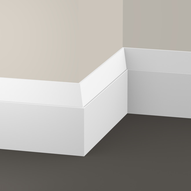 Metrie Primed MDF Baseboard - 5/8-in x 5 1/2-in x 8-ft