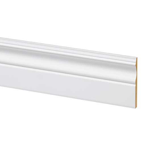 Metrie Primed MDF Baseboard - 3/8-in x 3 7/8-in x 8-ft