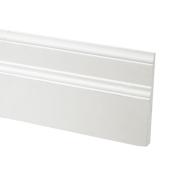 Metrie Baseboard - 192-in L x 5 1/4-in H x 5/8-in T - Finger-Jointed Poplar - Primed - White